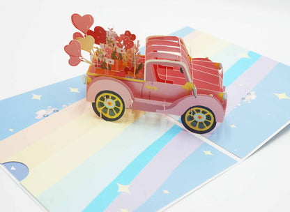 Car 3D Card, For Mom, Valentine's Day, Birthday, All Occasion