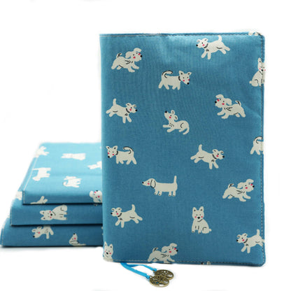 Shy Dog Fabric Book Cover