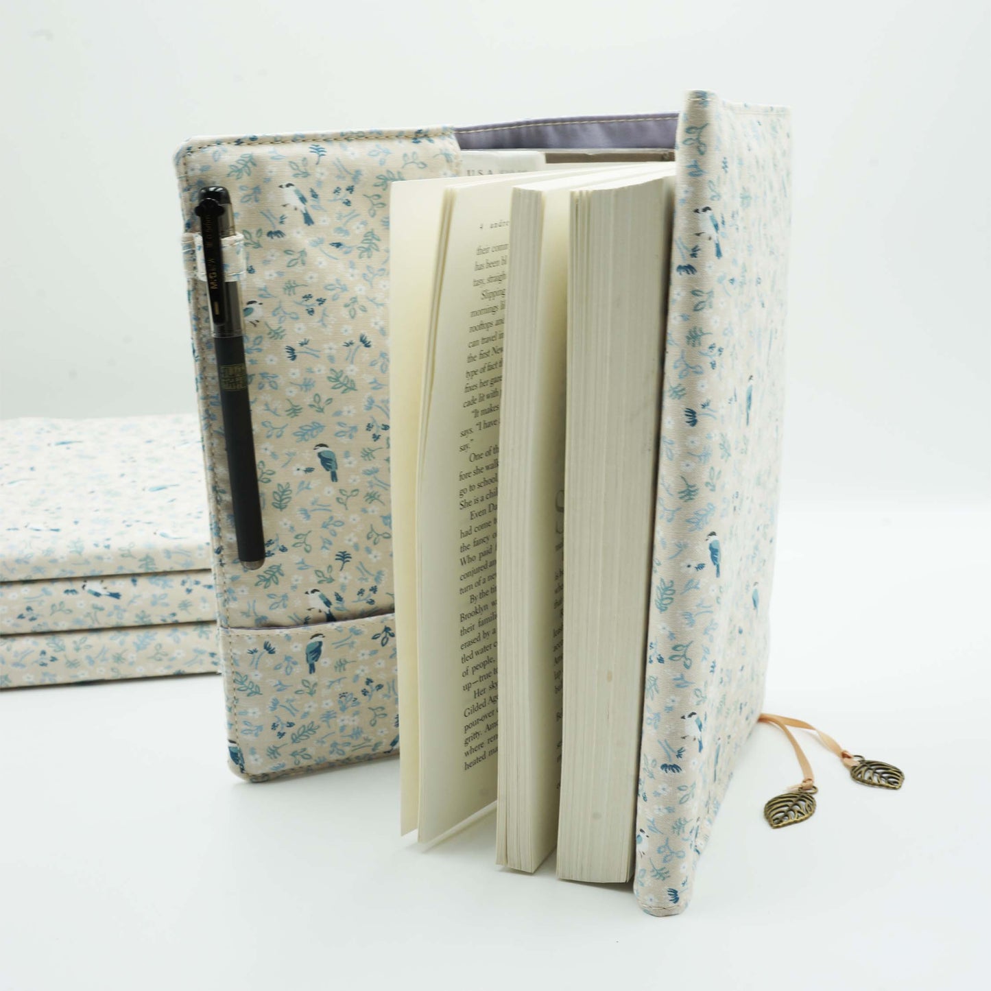 Wander About Forest Titmouse Fabric Book Cover