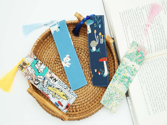 Happy Dog Fabric Bookmark