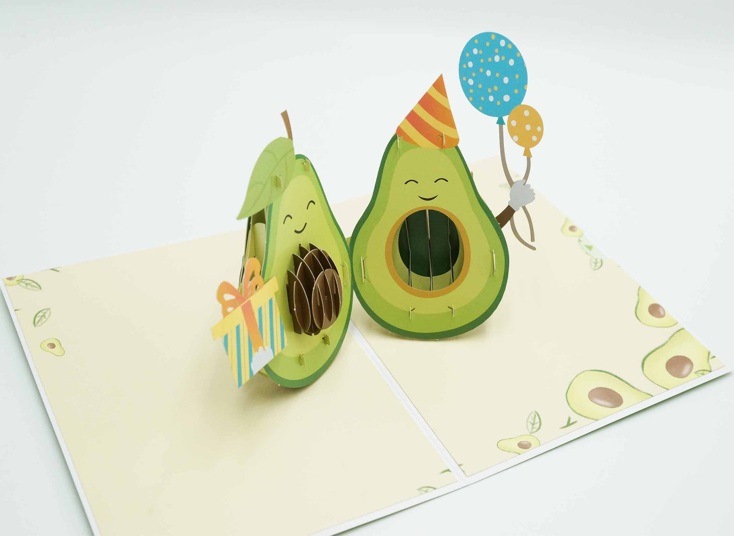 Avocado Birthday Cake Pop Up Card