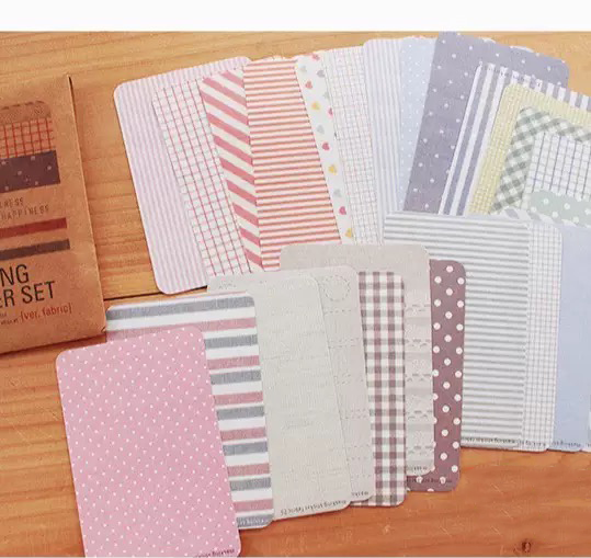 Masking Sticker Set, Fabric Pattern, 27 Sheets