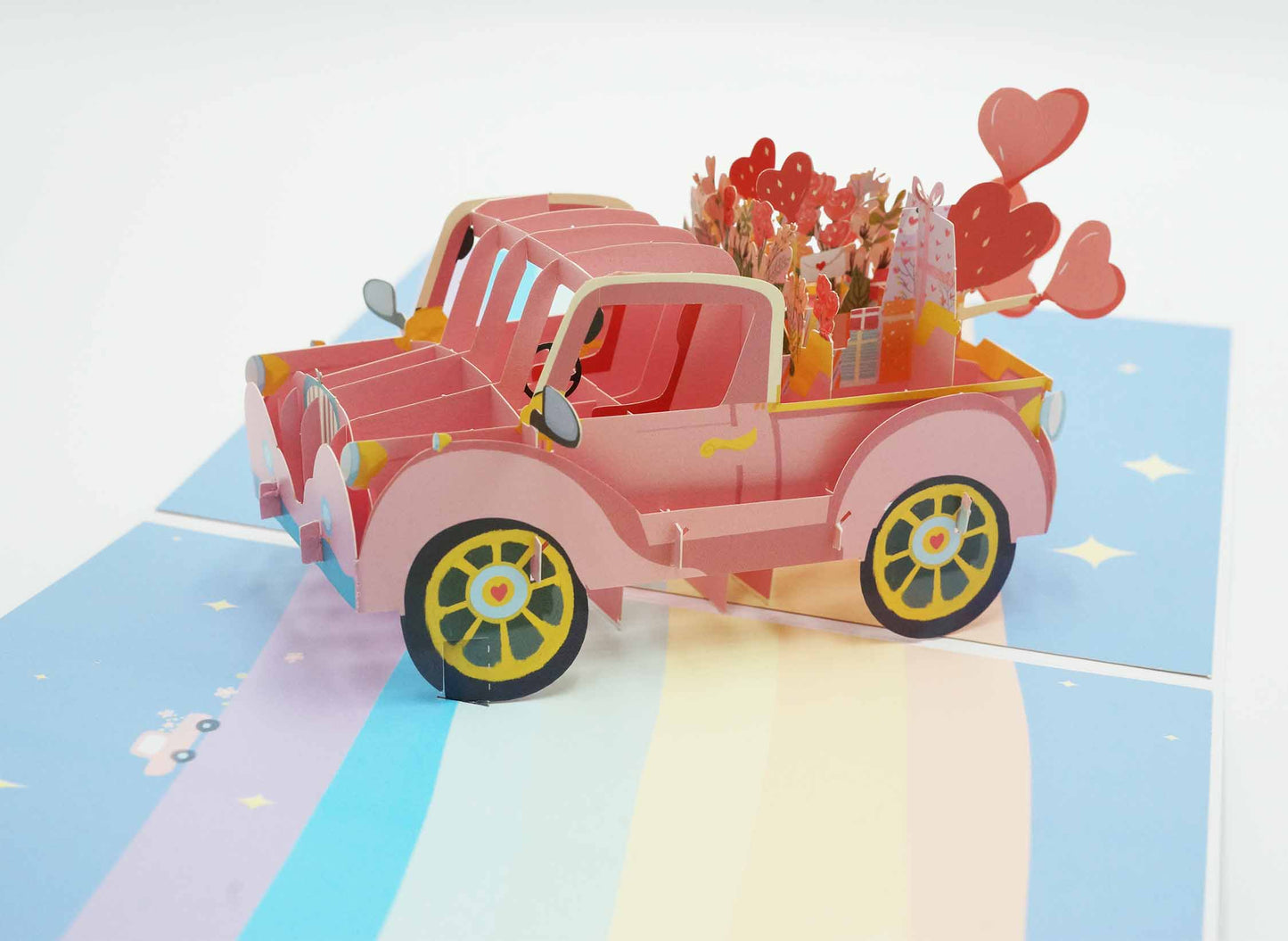 Car 3D Card, For Mom, Valentine's Day, Birthday, All Occasion
