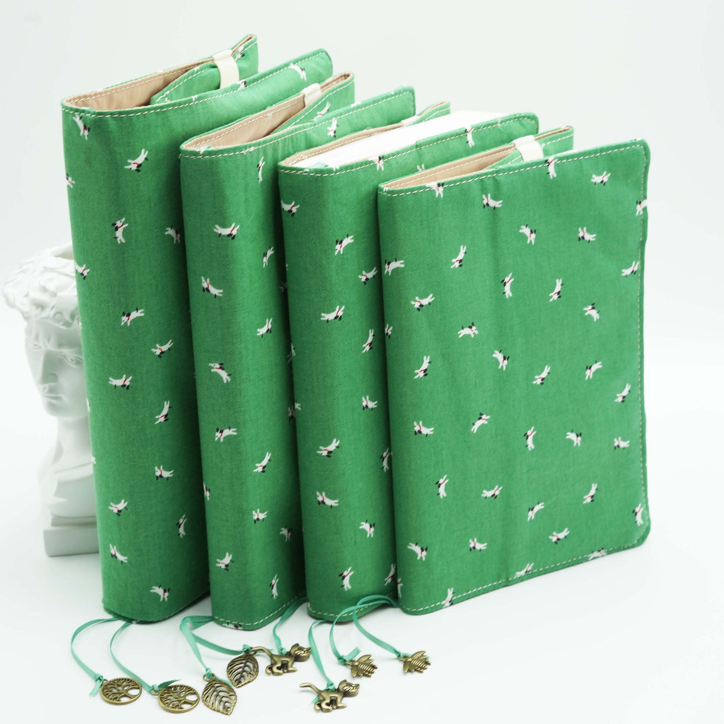 Happy Dog Fabric Book Cover
