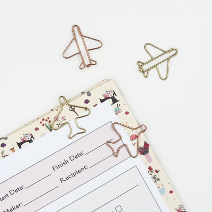 Airplane Paper Clips 5 Pieces