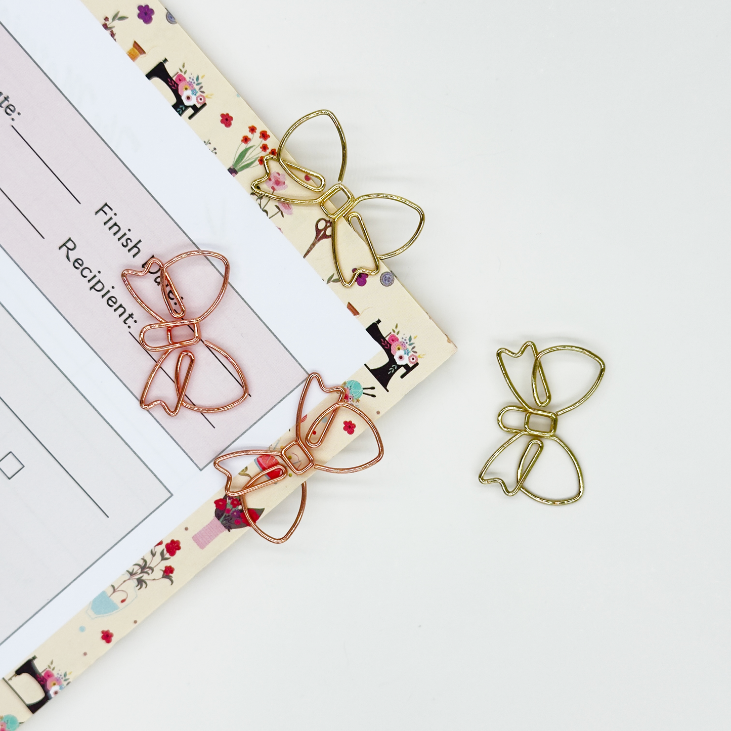 Cute Bow Paper Clips 5 Pieces