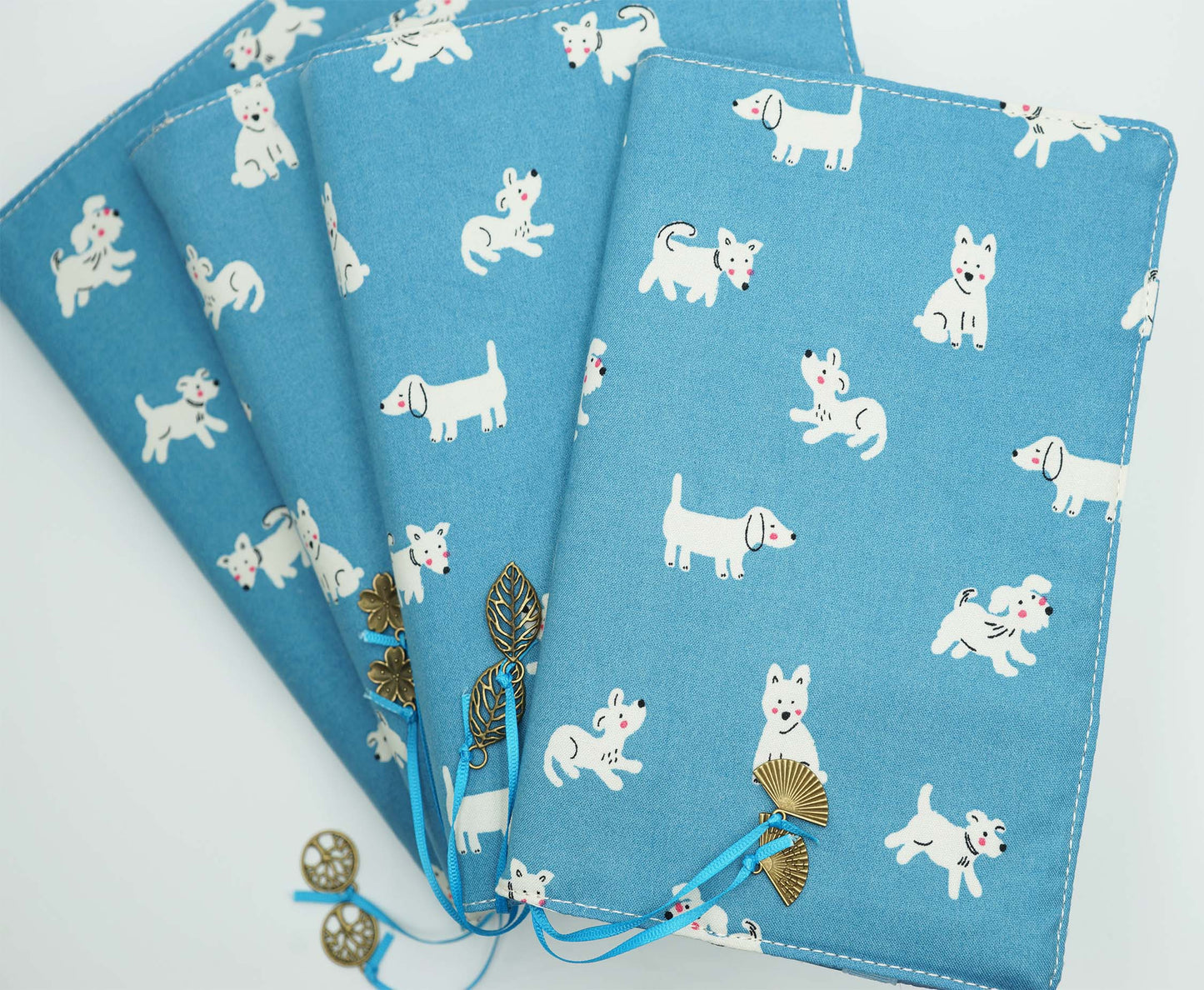 Shy Dog Fabric Book Cover