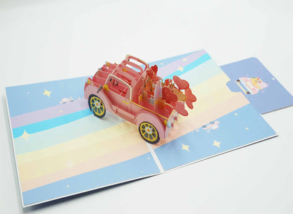 Car 3D Card, For Mom, Valentine's Day, Birthday, All Occasion