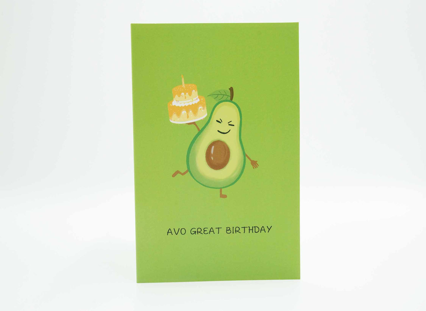 Avocado Birthday Cake Pop Up Card