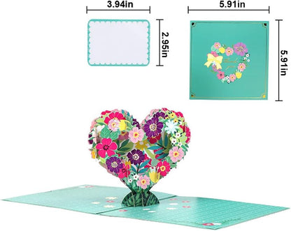3D Flower Garland Thank You Pop Up Card