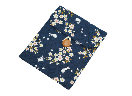 Bunny Under Cherry Blossoms, Blue Kindle Sleeve (3 sizes)