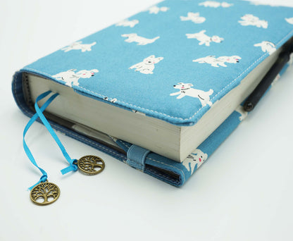 Shy Dog Fabric Book Cover