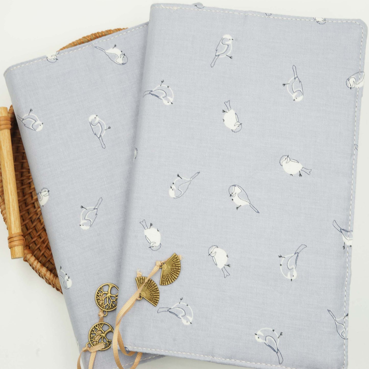 Hello Bird Fabric Book Cover