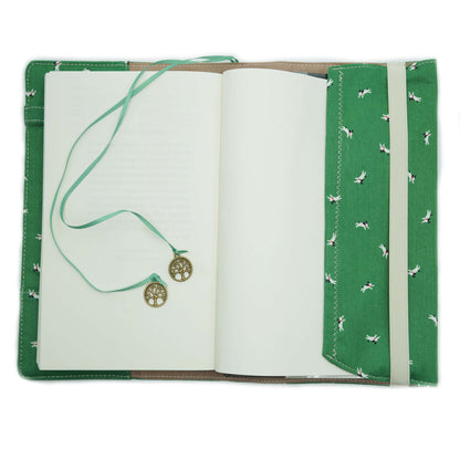 Happy Dog Fabric Book Cover
