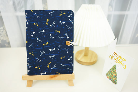 Dragonflies in Midnights Fabric Notebook, Bullet Journal