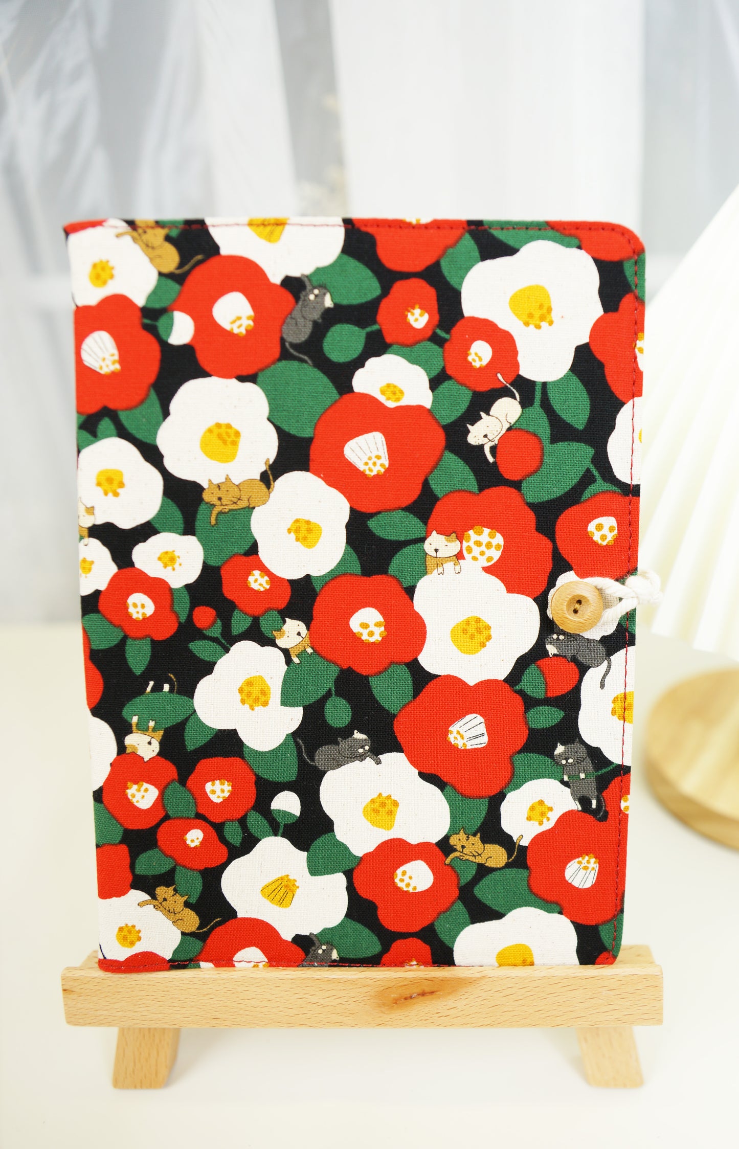 Cats in Flowers Fabric Notebook, Bullet Journal