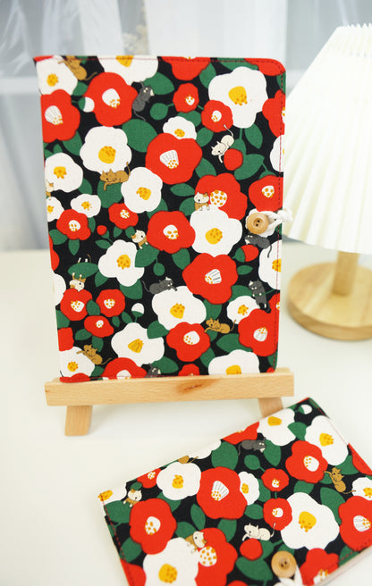 Cats in Flowers Fabric Notebook, Bullet Journal