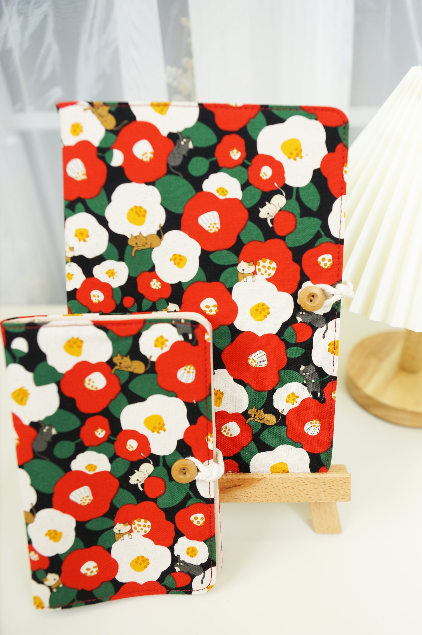 Cats in Flowers Fabric Notebook, Bullet Journal
