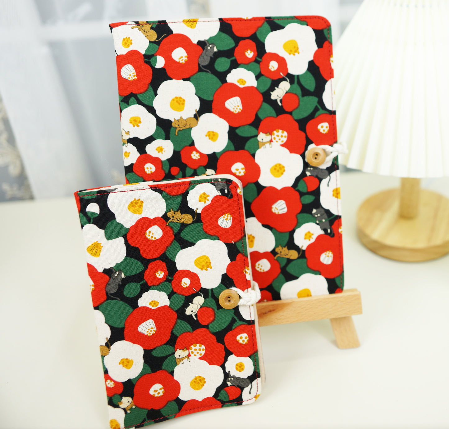 Cats in Flowers Fabric Notebook, Bullet Journal