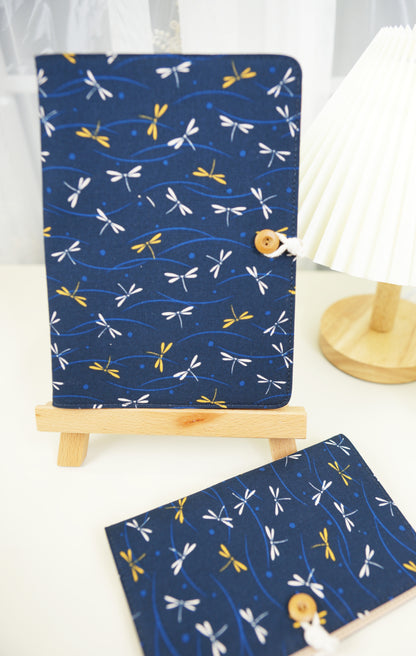 Dragonflies in Midnights Fabric Notebook, Bullet Journal