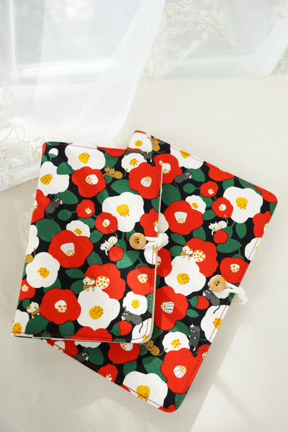 Cats in Flowers Fabric Notebook, Bullet Journal