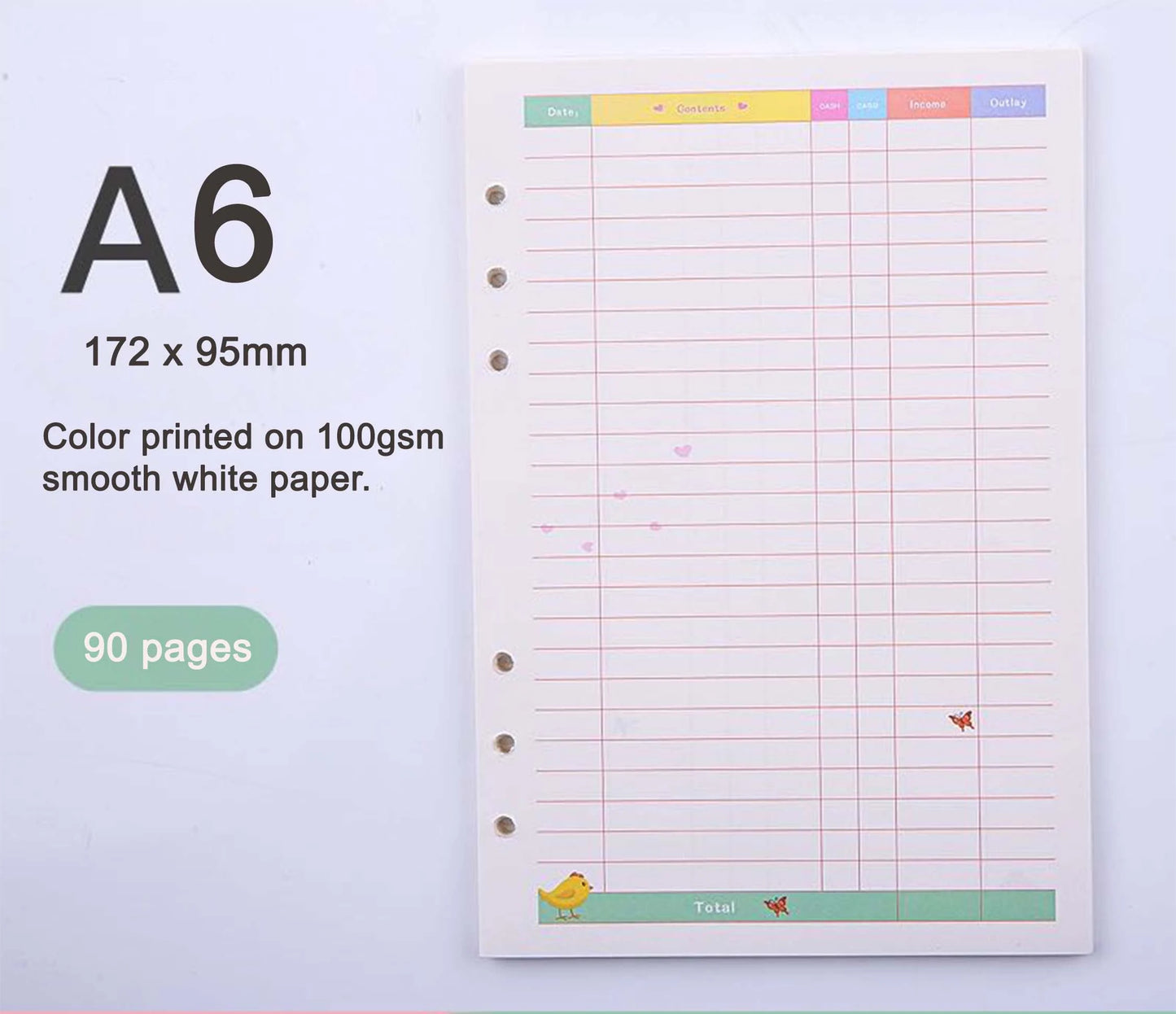 A6 Planner Insert