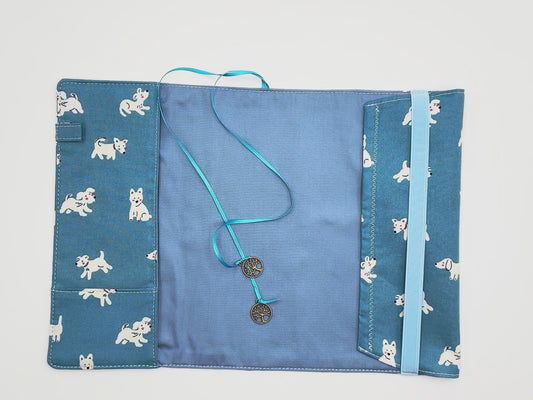 Shy Dog Fabric Book Cover