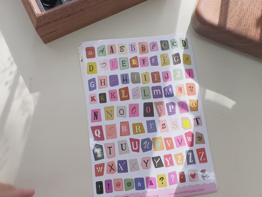 Magazine Cut Out Alphabet Sticker Sheet, FREE Shipping