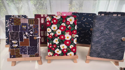 Cats in Flowers Fabric Notebook, Bullet Journal