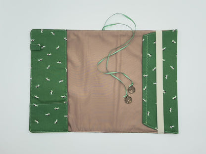 Happy Dog Fabric Book Cover